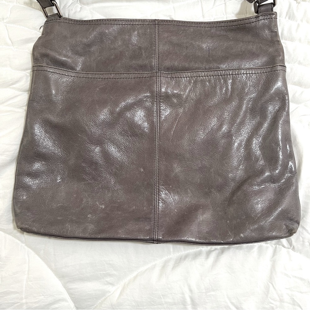 HOBO Leather Crossbody Bag Gray - Picture 2 of 12